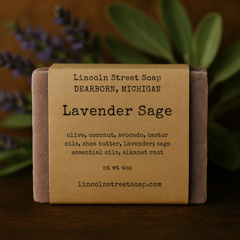 Lavender Sage Herbal Soap – Alkanet Root & Essential Oils