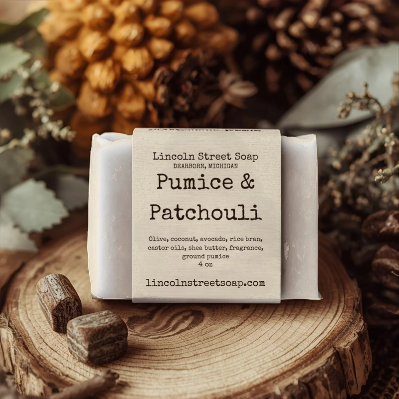 Pumice & Patchouli · Exfoliating Bar Soap ·