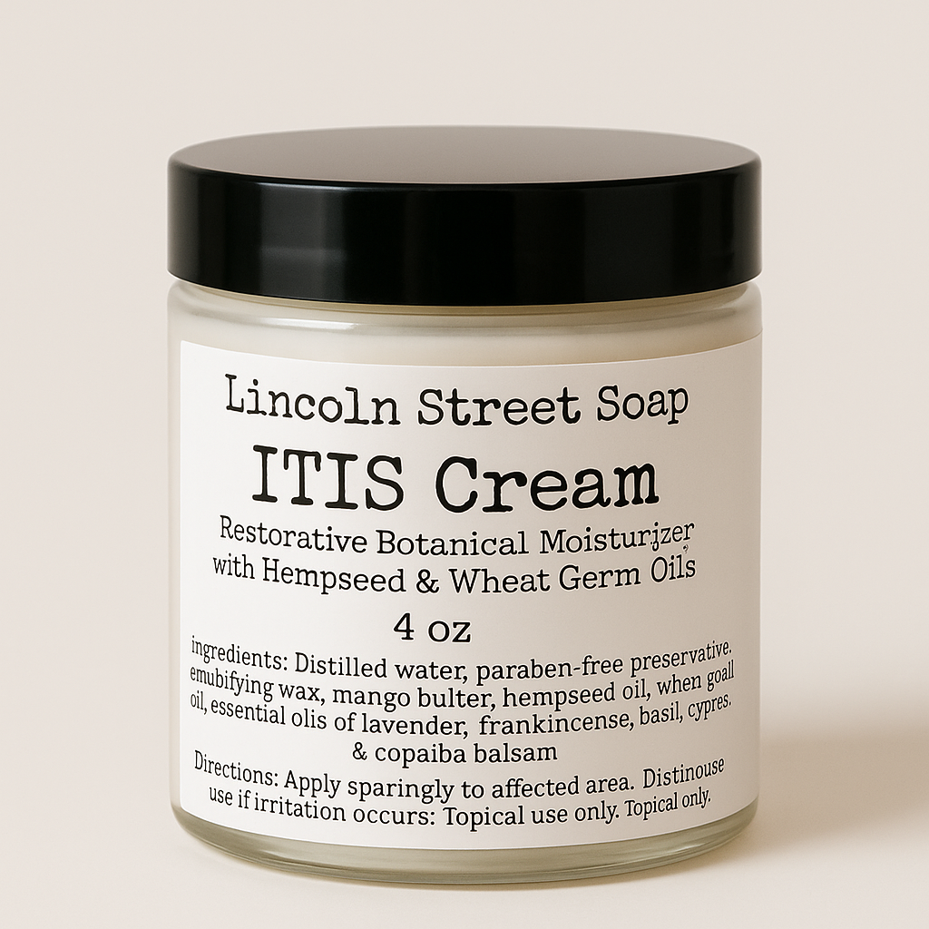 ITIS Cream – Restorative Botanical Moisturizer with Hempseed & Wheat Germ Oils | 4 oz