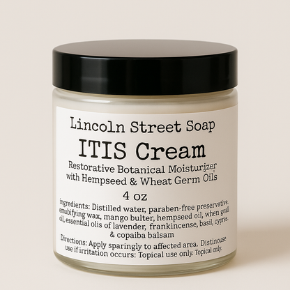 ITIS Cream – Restorative Botanical Moisturizer with Hempseed & Wheat Germ Oils | 4 oz