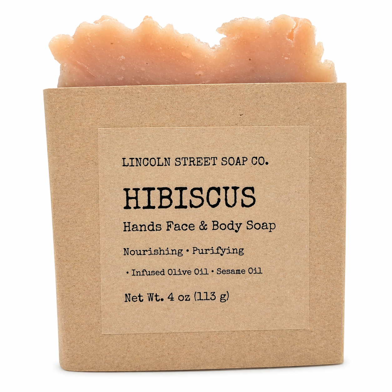 Hibiscus Bar Soap – Floral Glow Face & Body Soap with Hibiscus Extract | Handmade Botanical Soap | 4oz