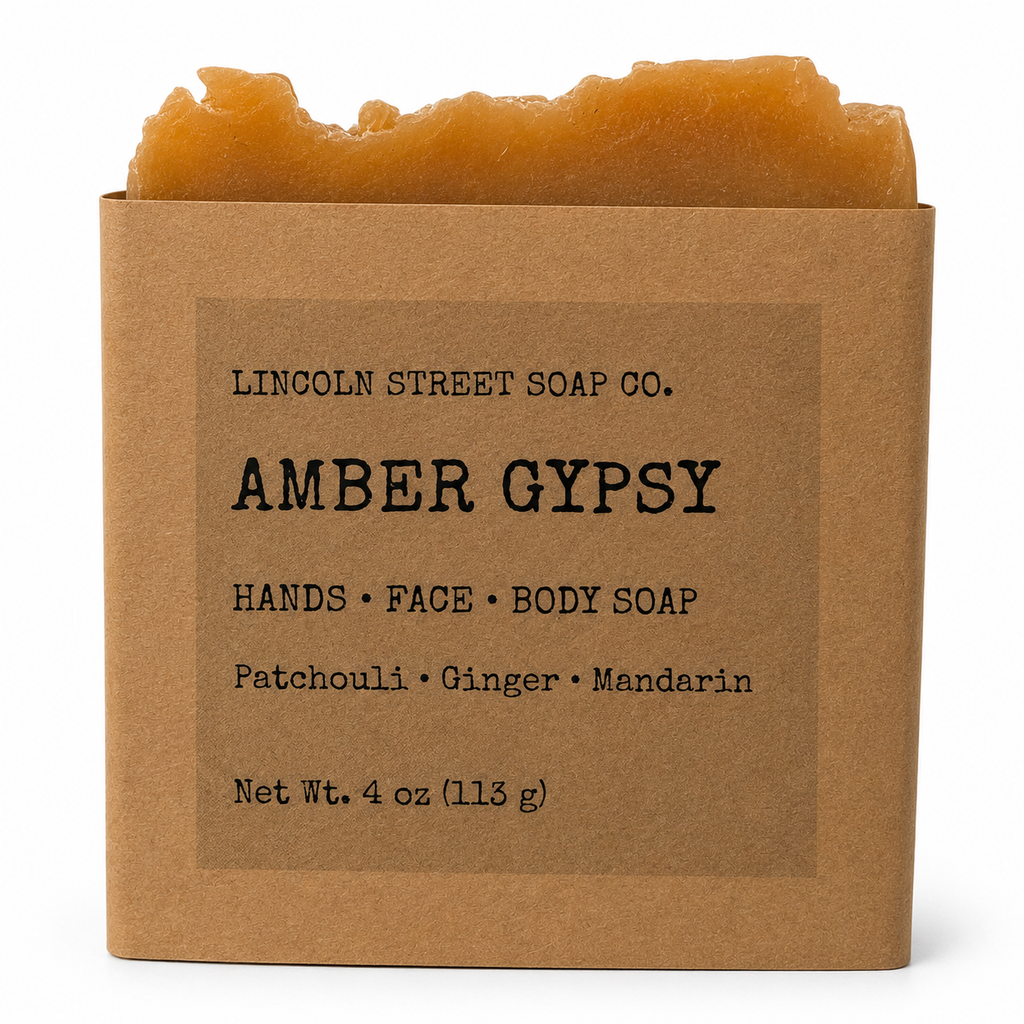 Amber Gypsy Artisan Bar Soap | Patchouli, Mandarin, Amber & Warm Spice