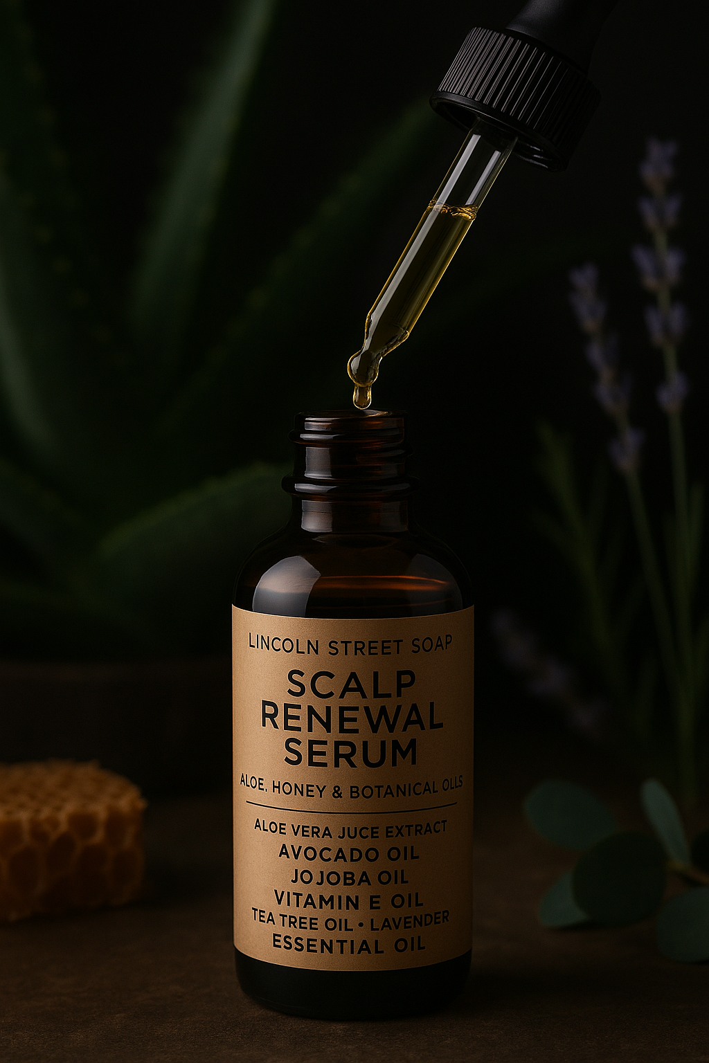 Scalp Renewal Serum – Aloe, Honey & Botanical Oils