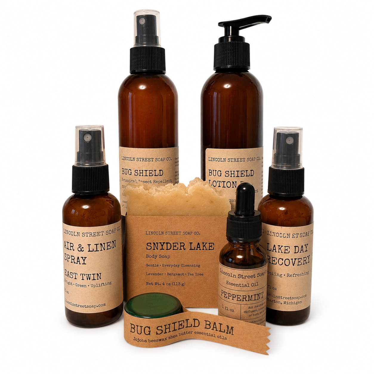 Lake Life Essentials Kit | Handmade Natural Body Care & Cabin Fragrance Set