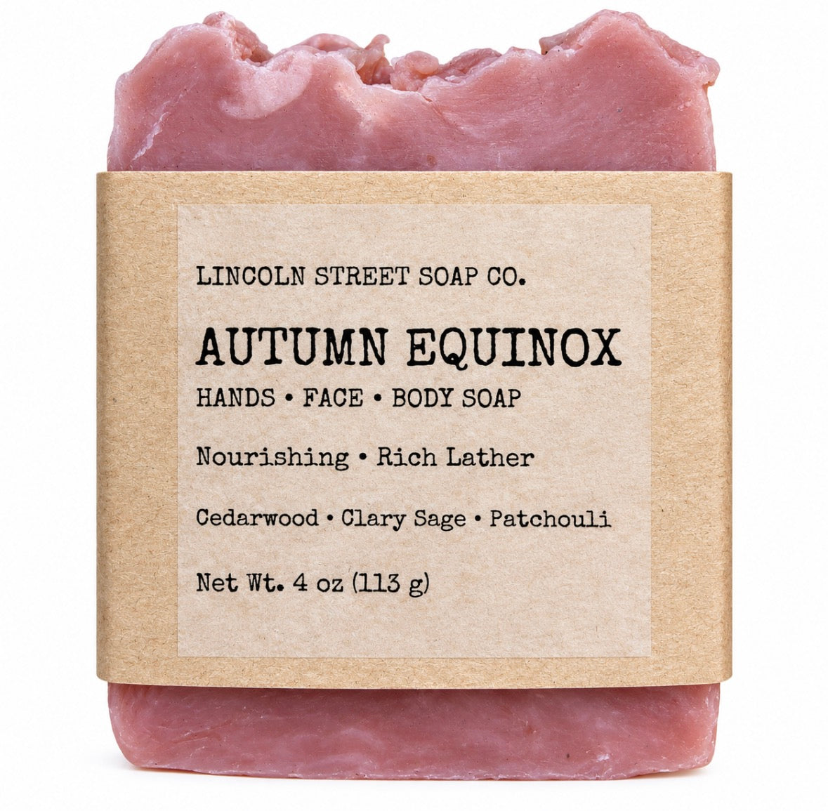 Autumn Equinox Bar Soap | Cedarwood, Clary Sage & Patchouli Essential Oil Soap | Handcrafted Fall Soap