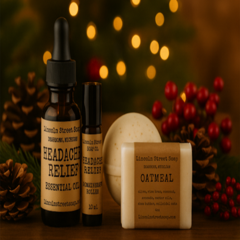 Headache Relief Aromatherapy – Natural Tension & Stress Support by Lincoln Street Soap Co.