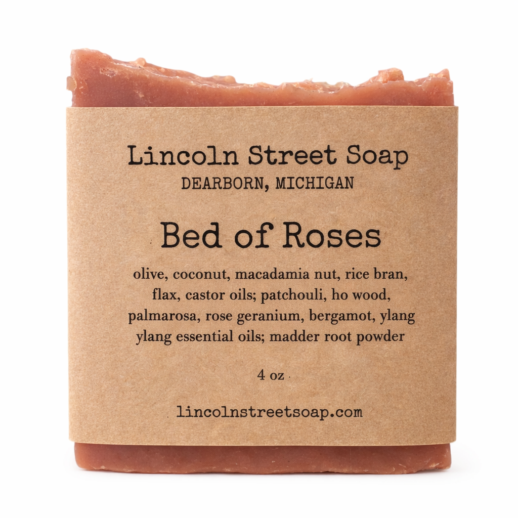 Bed of Roses Botanical Bar Soap | Rose Geranium, Palmarosa & Patchouli | Plant-Based, Artisan Soap