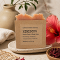 Hibiscus Bar Soap – Floral Glow Face & Body Soap with Hibiscus Extract | Handmade Botanical Soap | 4oz
