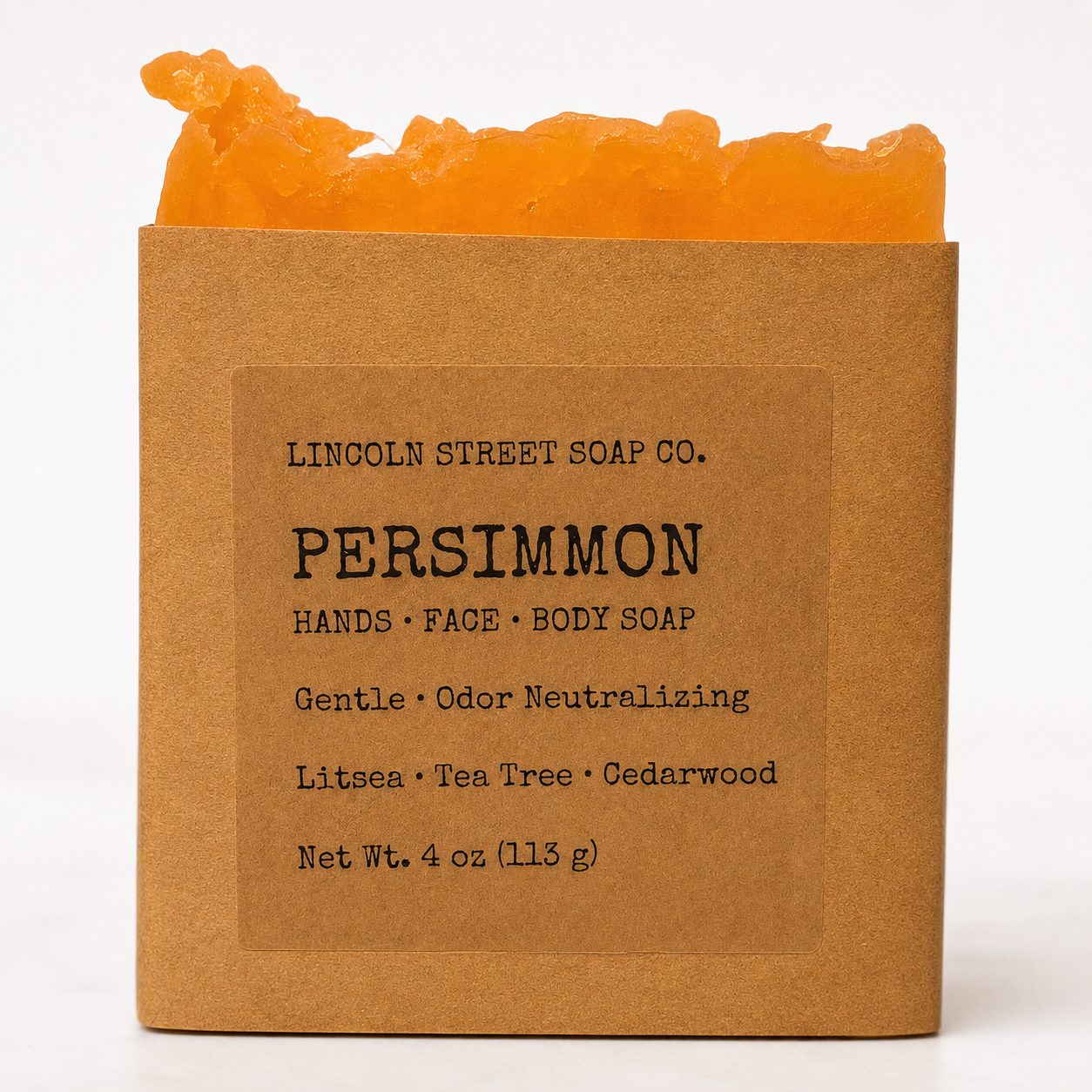 Persimmon Bar Soap | Odor-Neutralizing Botanical Soap