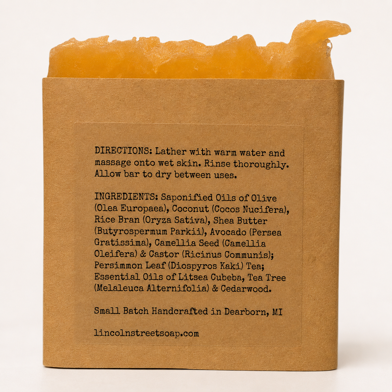 Persimmon Bar Soap | Odor-Neutralizing Botanical Soap